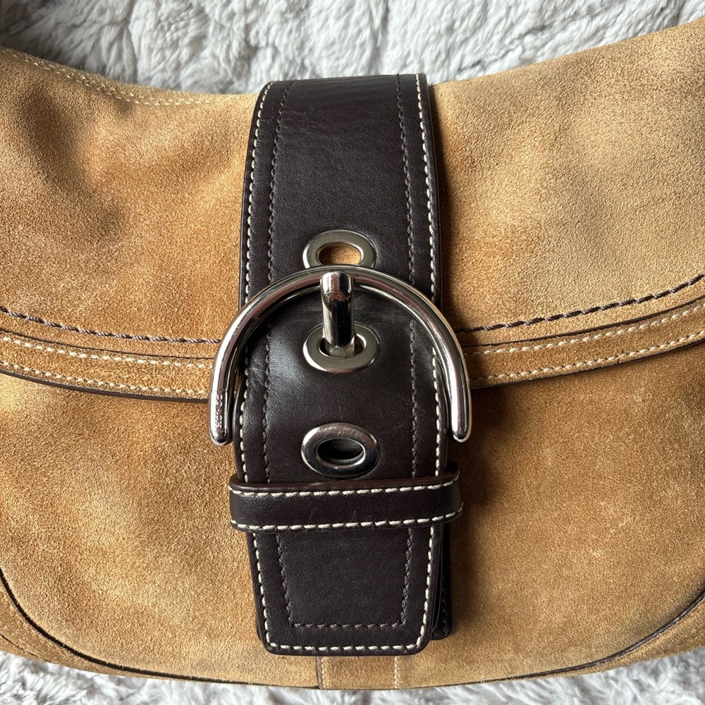 RARE Y2K Suede Coach Soho Tan, Brown, 2007 - Picture 14 of 16
